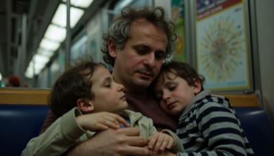 AI-generated film still from Me-Me exploring identity and unlived destinies in Milan